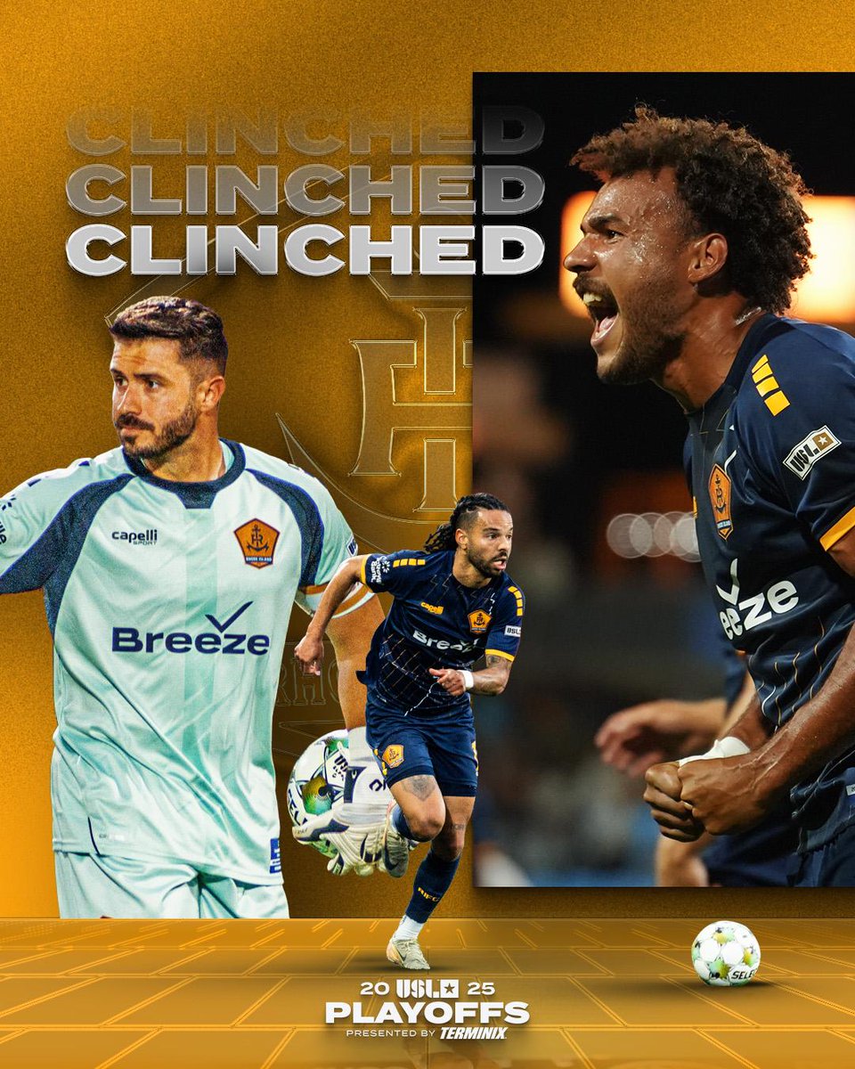 The defending Eastern Conference Champs are 🔙

<a href="/RhodeIslandFC/">Rhode Island FC</a> has clinched a spot in the 2025 USL Championship Playoffs, presented by <a href="/Terminix/">Terminix</a>!

#USLPlayoffs