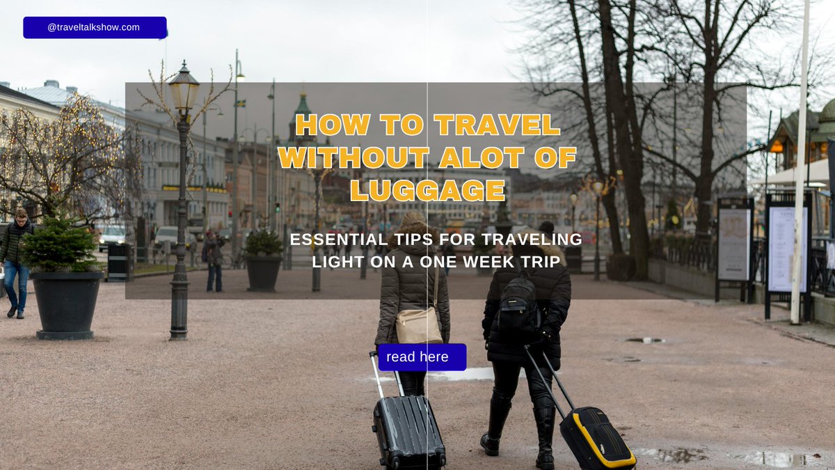 TalkShow2025's tweet image. ✈️ Headed on a 1-week trip? Pack smarter, not heavier. 🧳
Check out our essential tips for traveling light — save space, skip stress, and travel like a pro! 🌍✨
👉 Read more: traveltalkshow.com/blog

#TravelTips #PackingSmart #TravelTalkShow #Wanderlust #TravelHacks