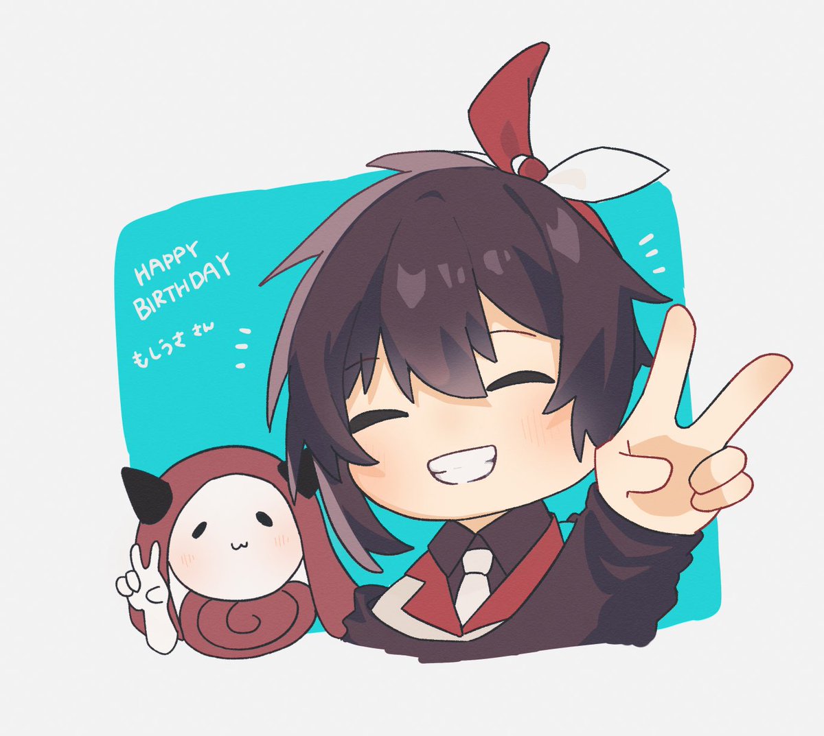 遅れておめでとうございます！陰ながら応援してます✨
いつものヴィオちゃんを添えて✌️
 #もしうさぁーと