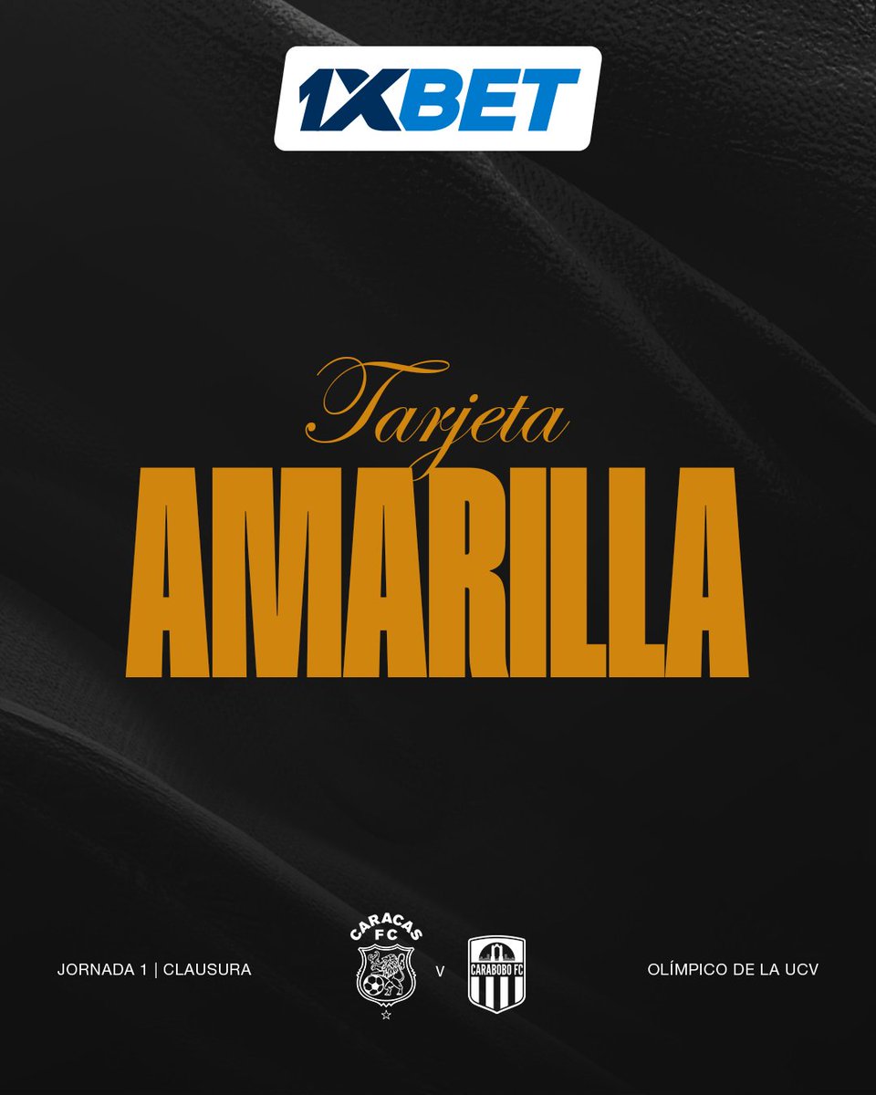 #LigaBancoDeVenezuela | TC | Fase Final | J1 |
<a href="/Caracas_FC/">Caracas Fútbol Club</a> 0-0 <a href="/Carabobo_FC/">Carabobo Fútbol Club</a>  | 45'+3 | Tarjeta amarilla para Luis Mago y Ángel Figueroa (CFC)

📺 goo.su/pDD11u
📻 hot94.fm