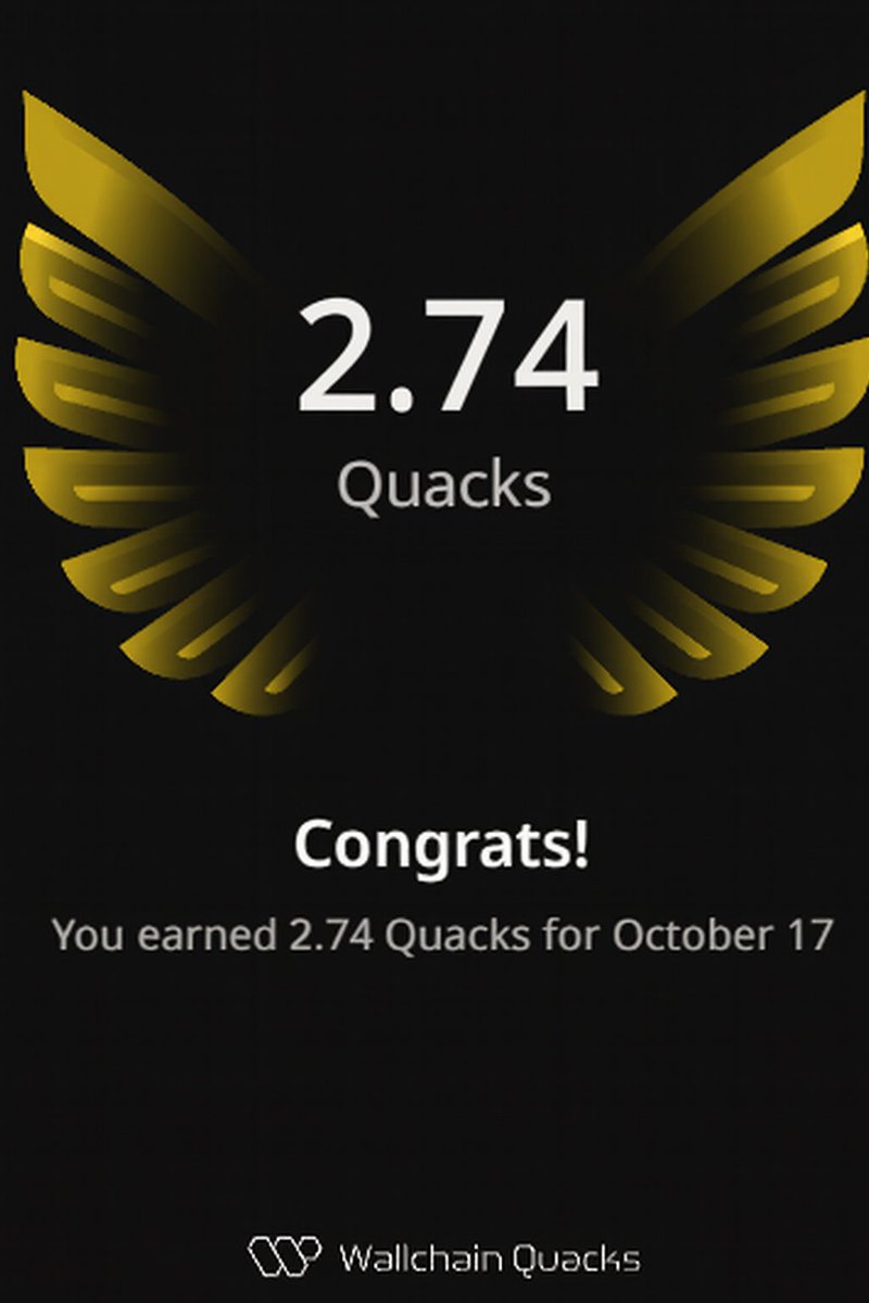 gQuack and gKlout legend!!!

Today, I earned 2.74 Quacks  a small step that shows every action in Web3 truly pays off! I got this reward from doing some yapping on <a href="/kloutgg/">KLOUT</a>, and it feels great to see that even simple engagement can turn into real value.

Wallchain Quacks isn’t