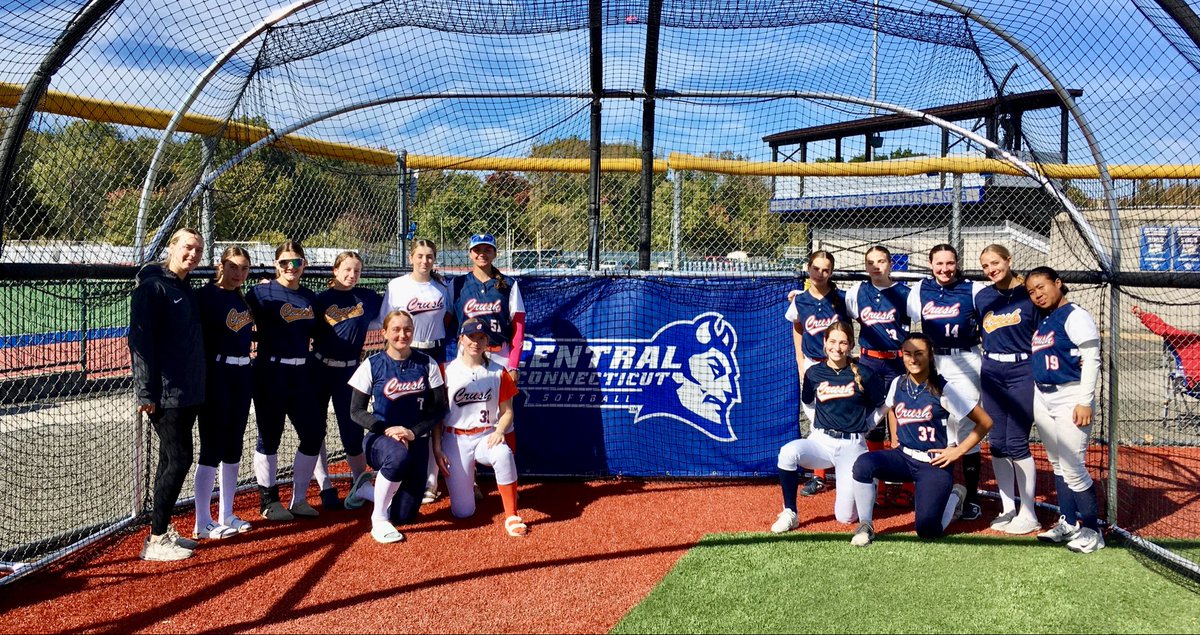 crushCTshowcase's tweet photo. A huge shout out and thank you to @CoachGleason, @PtrckHldn , and the @CCSUsoftball team for inviting and hosting us on Friday to their fall team camp. We enjoyed spending some time on the field with our @CrushGoldNH teammates as well! https://t.co/RzereW9Yp9