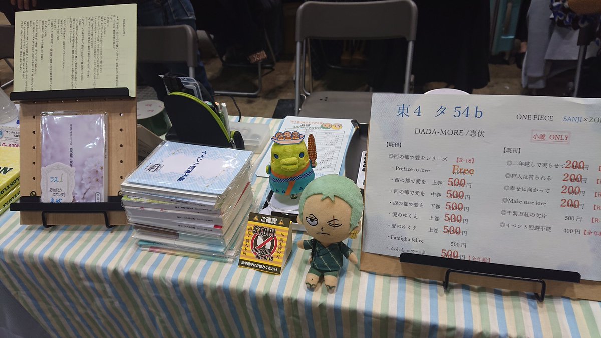 #サンゾロ
#デルハグ4 
設営かんりょ♪ちまちたぁ💦
あついでつよぉ～
みなたま、すいぶん忘れずにでつ🥤
東４ホール
タ５４ｂ
おまちちてまつのよ🤗