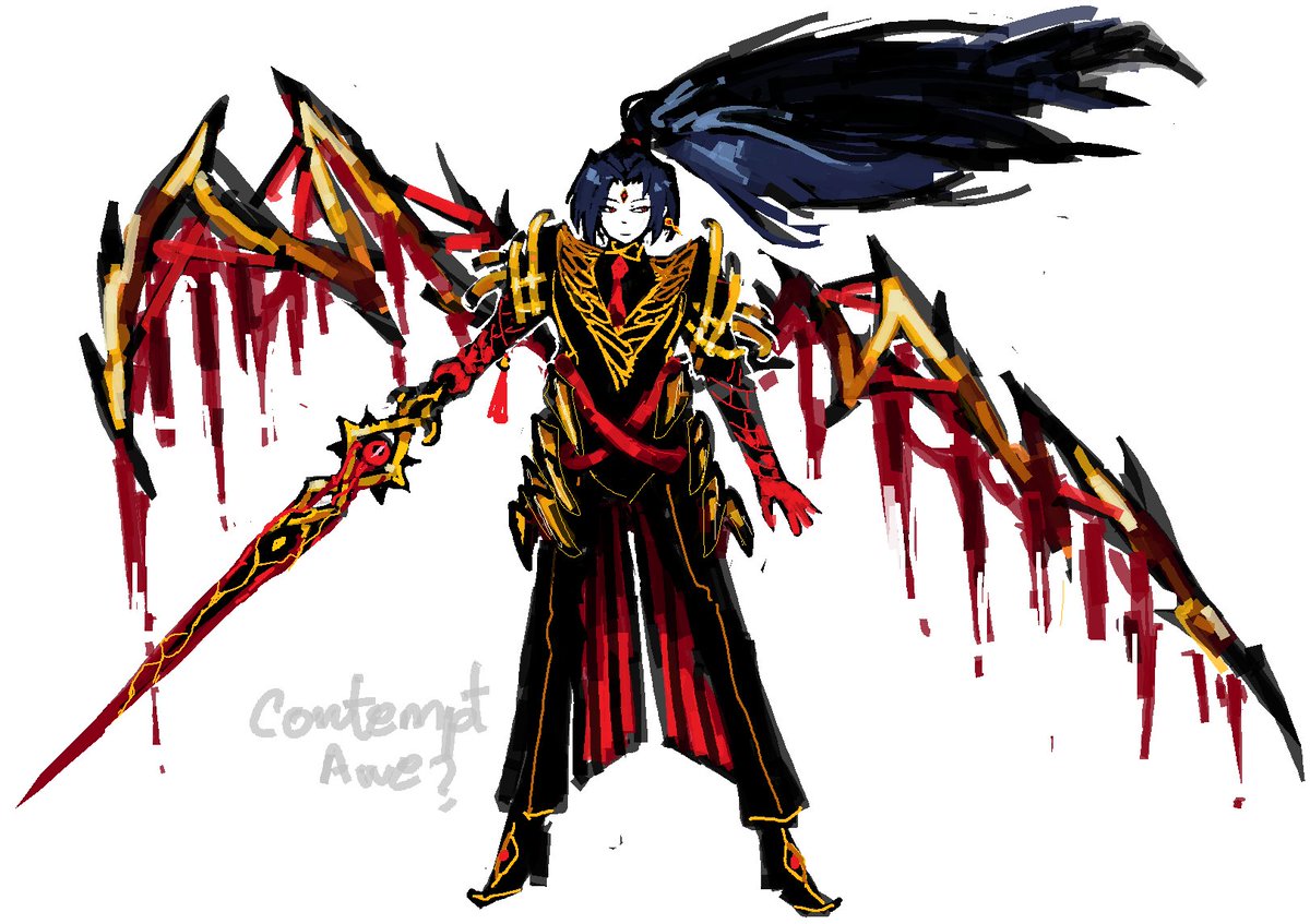 #Limbus_Company
#EGOTOBER  Day 18: Contempt, Awe /Jia Huan

 40% EGO gear+60% in process of EGO manifestation