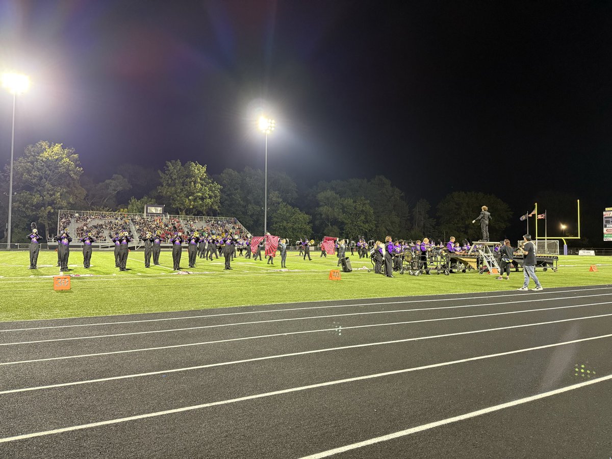 Maumee Marching Pride has taken the field 💜🎵🥁🎺🎷💛
