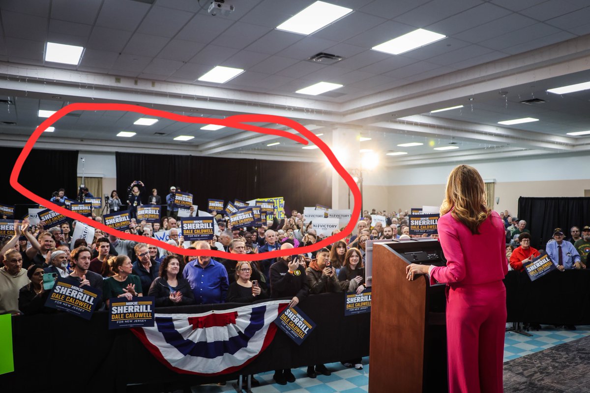 OMG - Mikie Sherrill and my Bergen County Democrat opponents can't fill a room in Paramus NJ. They had to slide a divider in the middle of the room to make it smaller!

WE have ALL momentum on our side, while the Democrat party is being LEFT BEHIND.

Let's SAVE New Jersey and