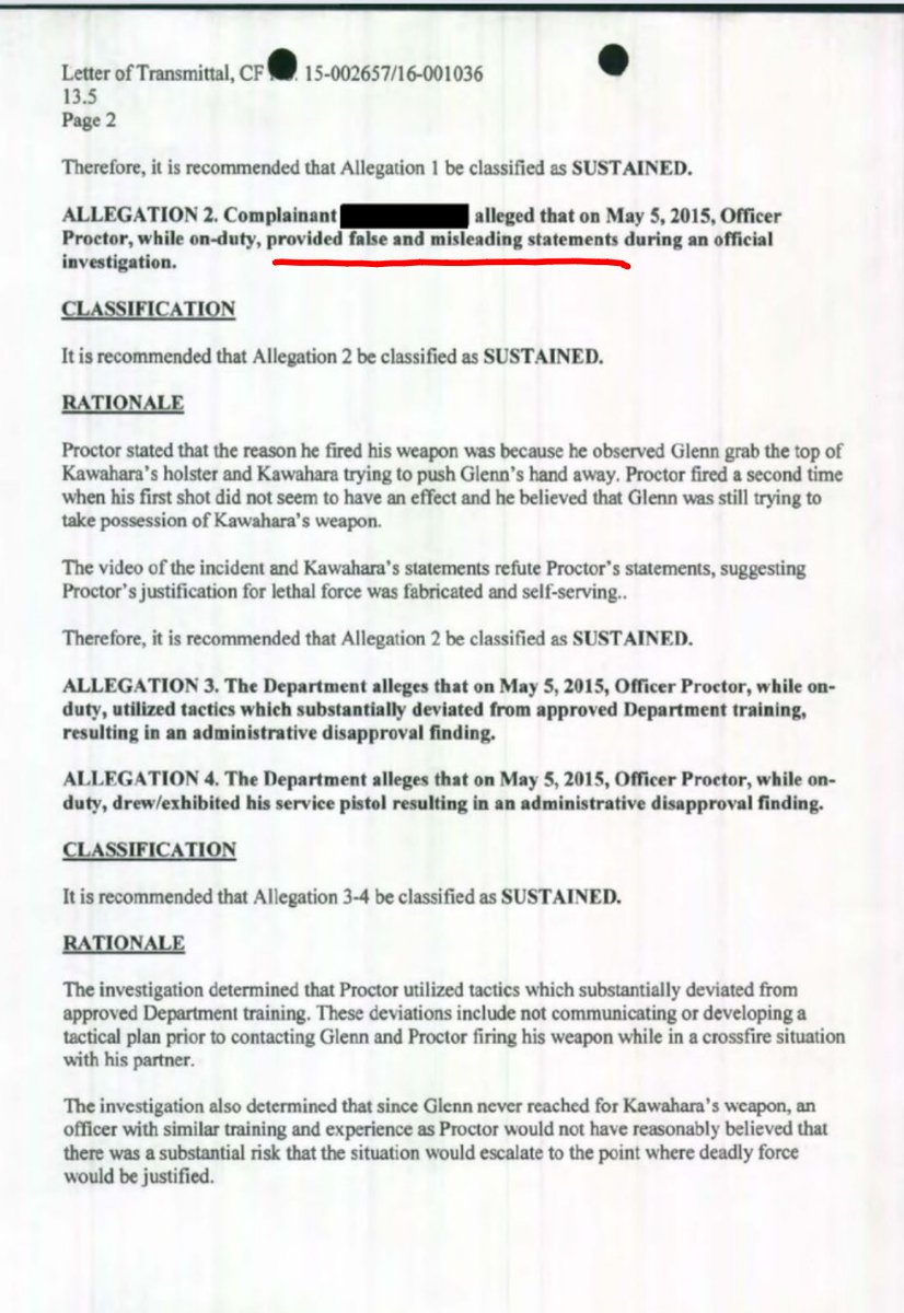 MURDER ON DUTY. That's what the warrant is for. MURDER ON DUTY.

LAPD officer Clifford Proctor shot Brendon Glenn twice in the back while he was crouching, point blank.
