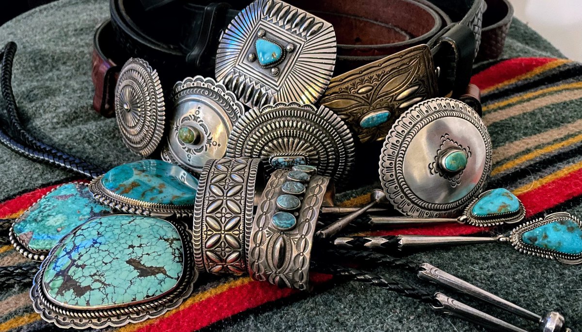 Silver accessories are so hot right now. Here's some Navajo silver.