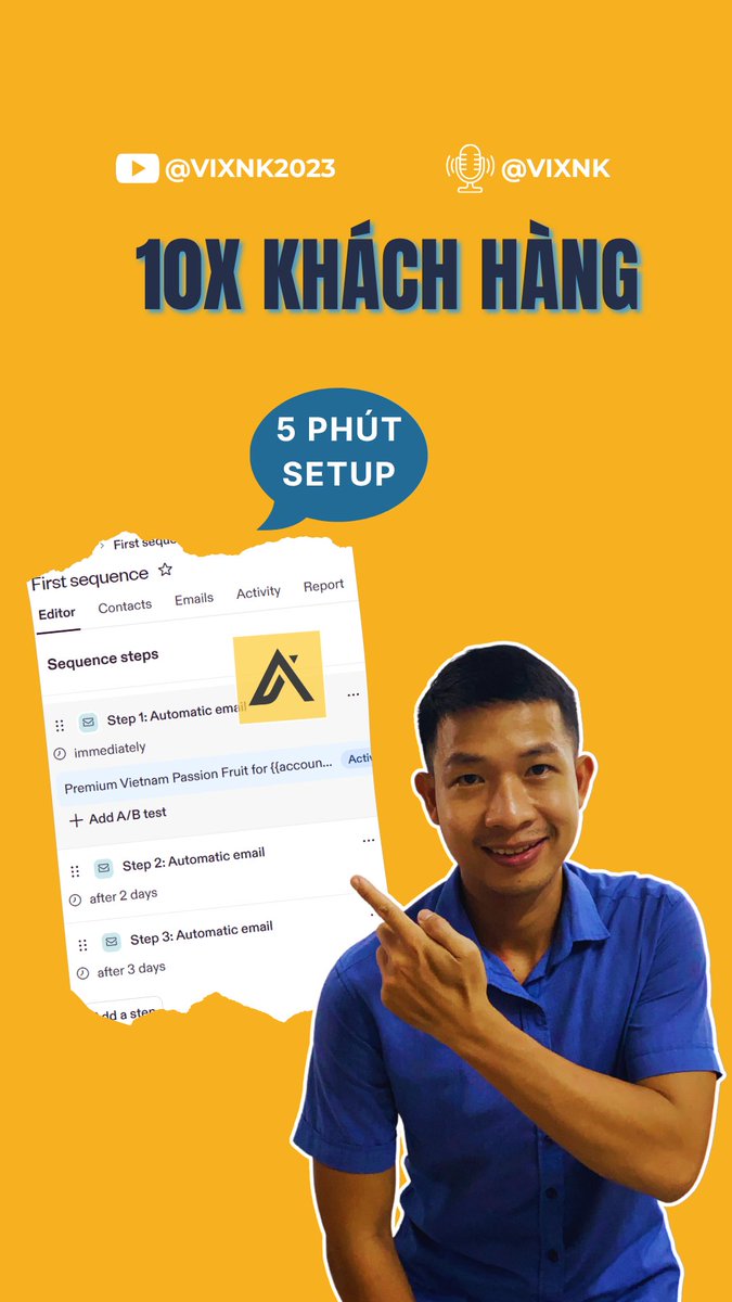 vixnk2023's tweet image. 5 Phút Setup Apollo Email Sequence - Tăng 10x Khách Hàng Xuất Khẩu Mỗi T... youtu.be/-YjKQ5dBk5w?si…