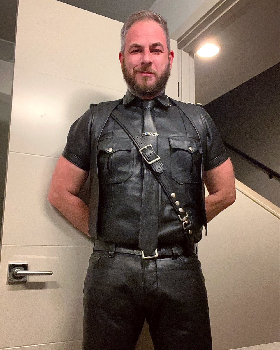 Back in black for BLUF night. Do you like me better as Sir or boy?