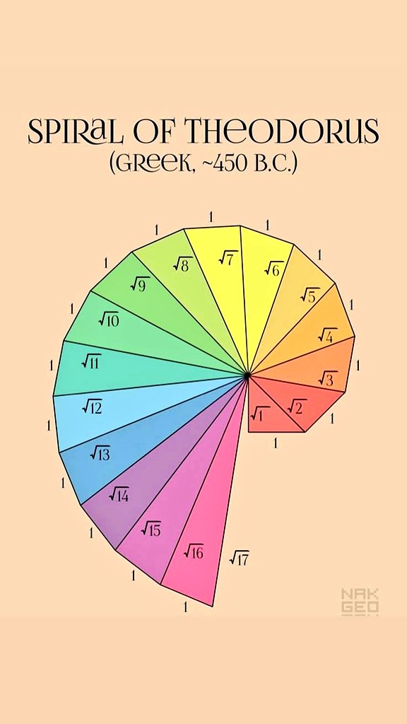 From the root of numbers, Theodorus drew the geometry of eternity.