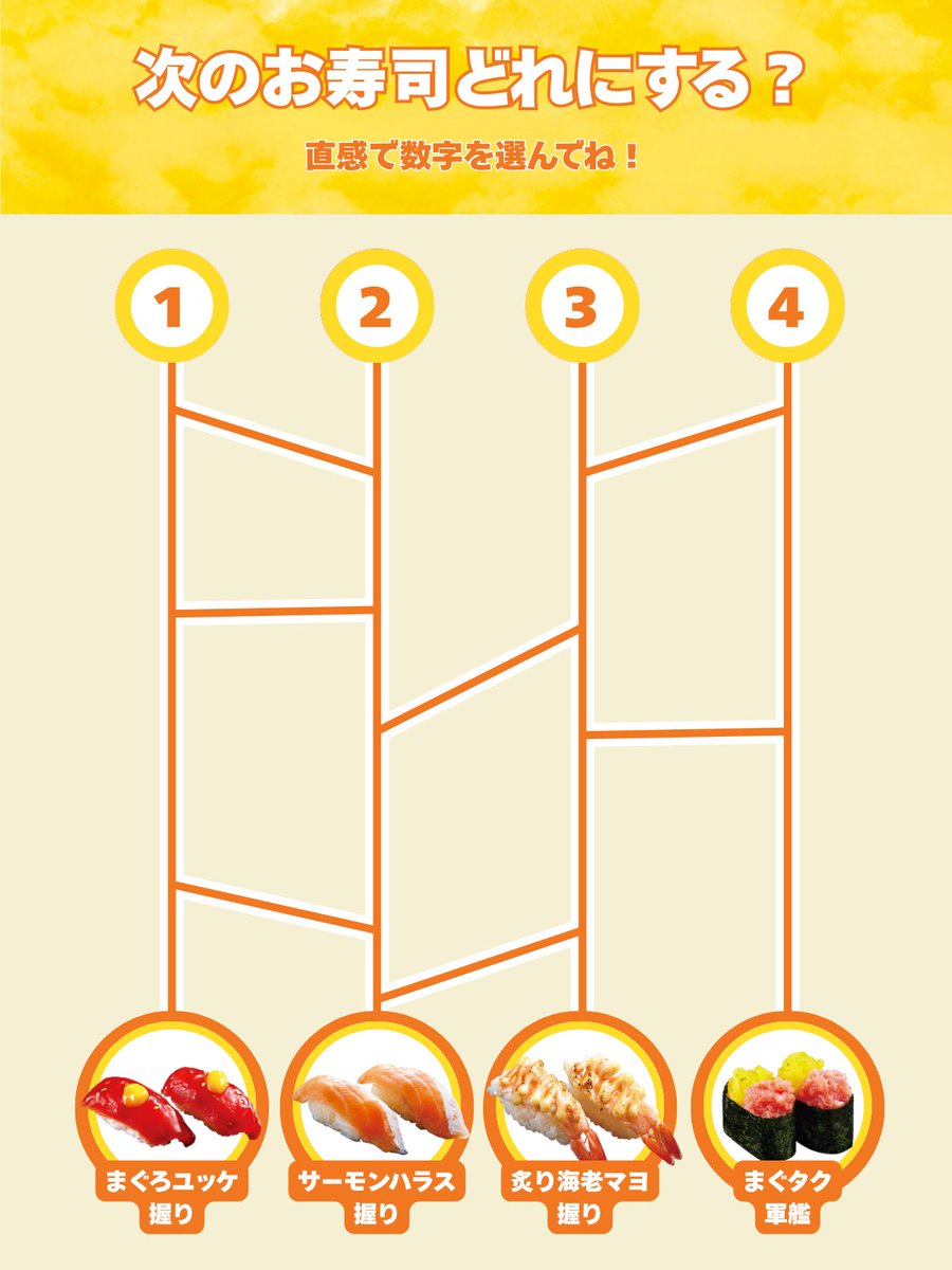 ゆず庵 の豊富なお寿司🍣 次どれにする？(*´ч` *)🥢✨ 直感で数字を