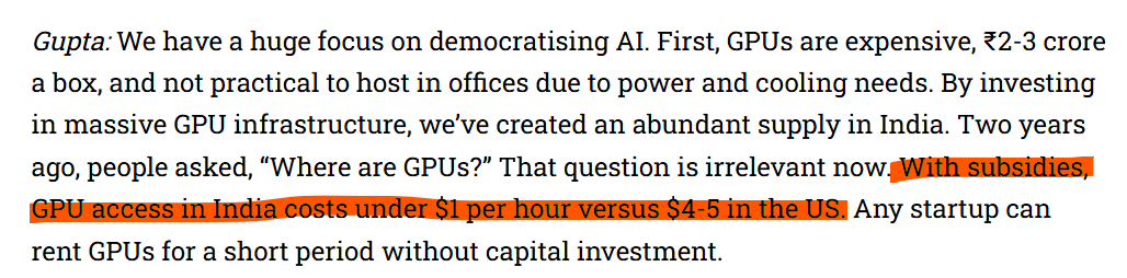Sectorsignals's tweet image. AI - India AI Mission - 20x Demand - India Demand 2 Lakh GPU's, amount to Rs 1 Lakh crs in next 2 years
Initial Rollout - 10000 GPU's
Fresh Requests - 2 Lakh GPU's
Thats 20x demand
Source - Sunil Gupta, Yotta Interview
Netweb to be watched