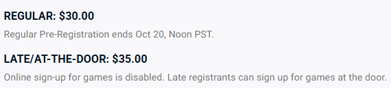 Final reminder that sign-ups for games at Oki #52 ends this Monday (Oct 20) at noon!
Late registrants can only register for games at the door!

Sign up for Okizeme #52 on StartGG:
start.gg/oki52