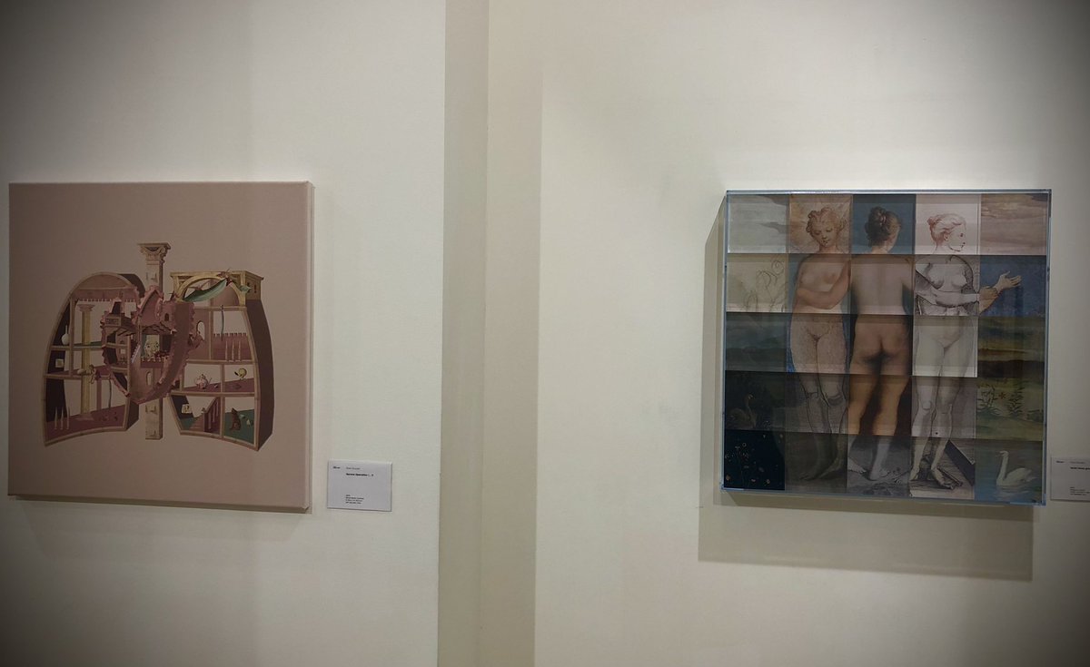 st_th's tweet image. Galerie GEEK/ARTにて
スズキエイミ個展「Pale Weight」

明治通り、原宿と渋谷のちょうど中間あたり。
古典美術をベースに、コラージュやペインティングによって新たな風景、メッセージを生み出す。
内臓などへのこだわりもスズキならでは。
大理石にプリントした新作は、石の模様との共鳴も面白い。