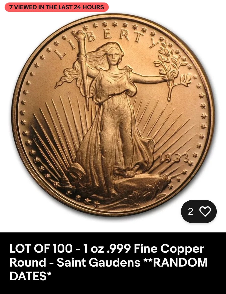 VintageCards2's tweet image. I bought copper today…100 ounce coins and a 5 pound bar. #stacking