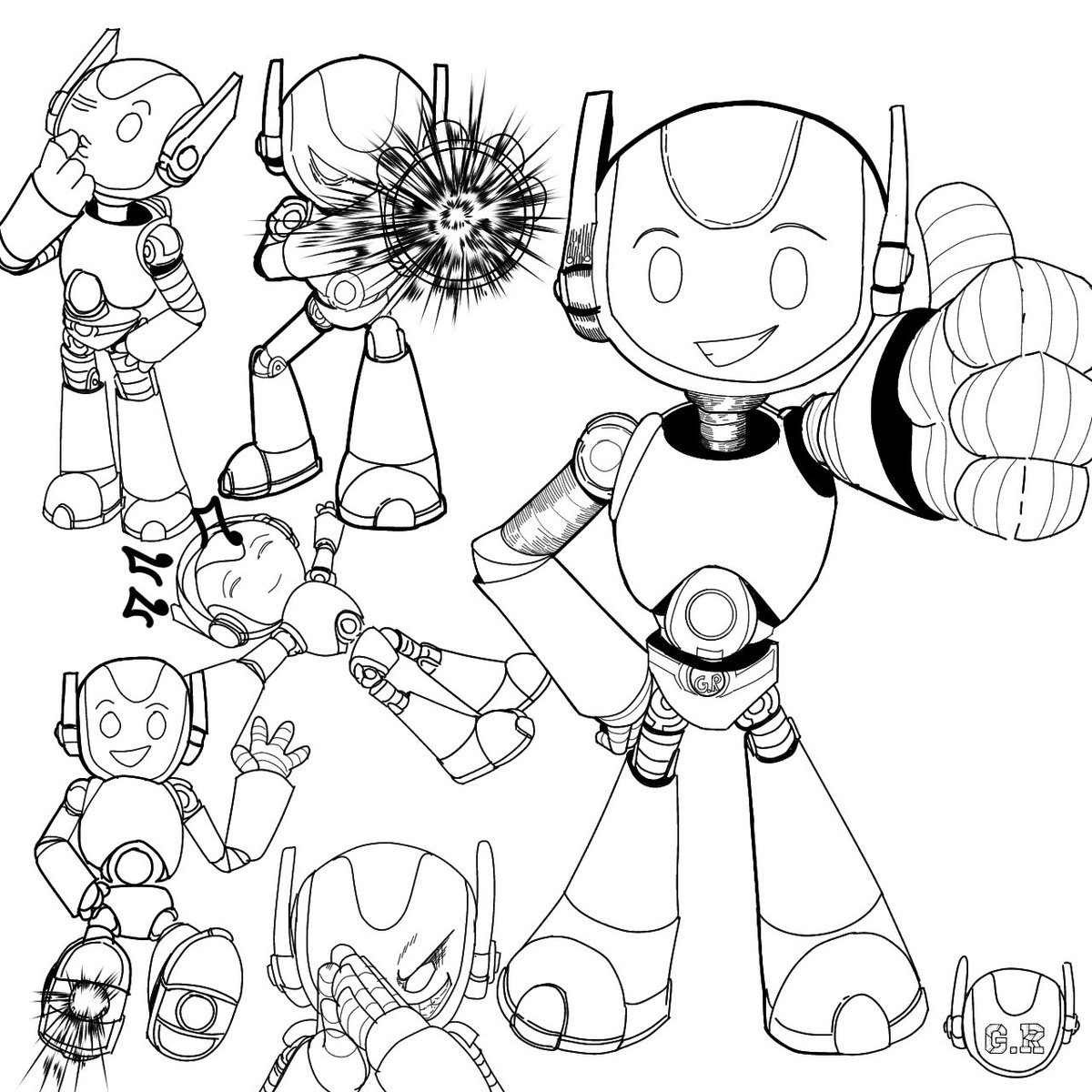 Greenrobot01's tweet image. Oc,Green Robot(G.R)🤖