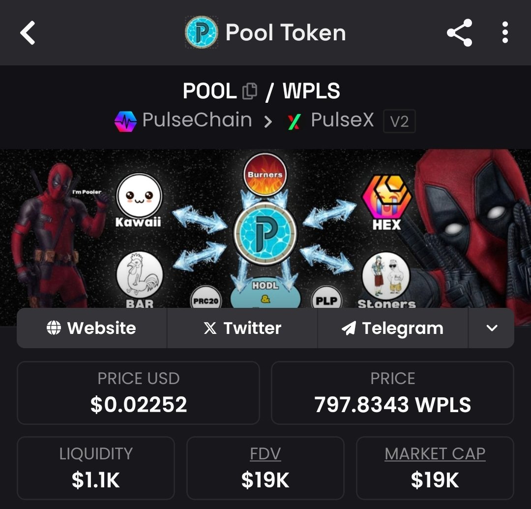 $POOL Token website added to <a href="/dexscreener/">DEX Screener</a> 🔥
