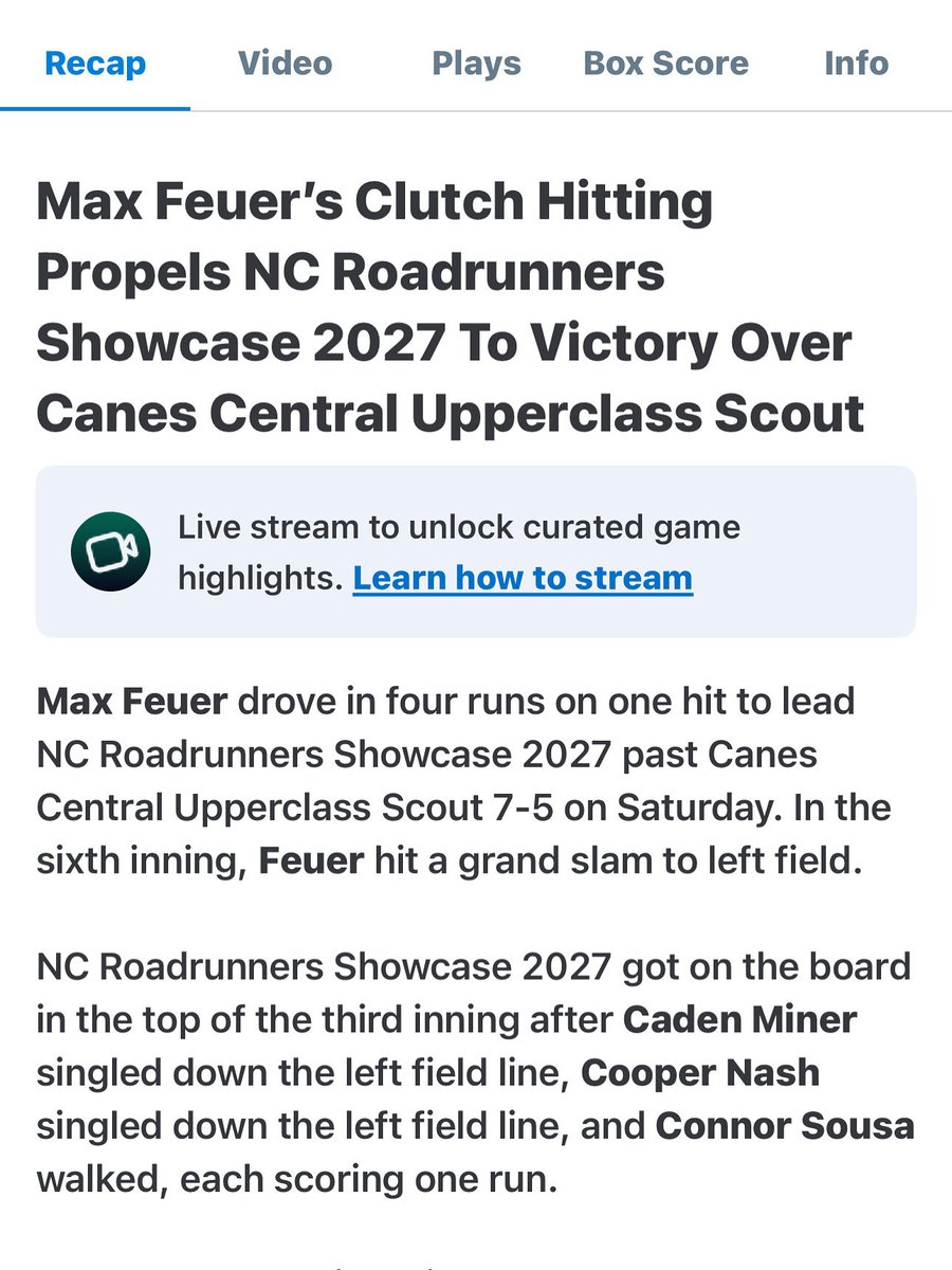 Maximus_Fire's tweet photo. 💣 ⚾️ Team was down 5-3 vs. the 17u Canes Central Upper Class Scout. In the last inning I hit a 1-1 slider for a grand slam #homerun to put us ahead 7-5 for the win. Great team comebacks. 👍⚾️ #baseball #travelbaseball #highschoolbaseball @AFHS_Baseball @Coach_Civ @BRrebellion https://t.co/tIxBJ1ApUr