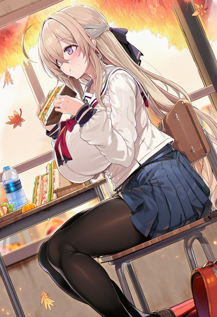 よその娘です、お借りしました。
ぬぺぬぺちょんげりさん(@nupe_doa)の琹紗(ことさ)ちゃんです。
学生服を着てるならやっぱ青春、春夏秋冬を眺めていたい。 