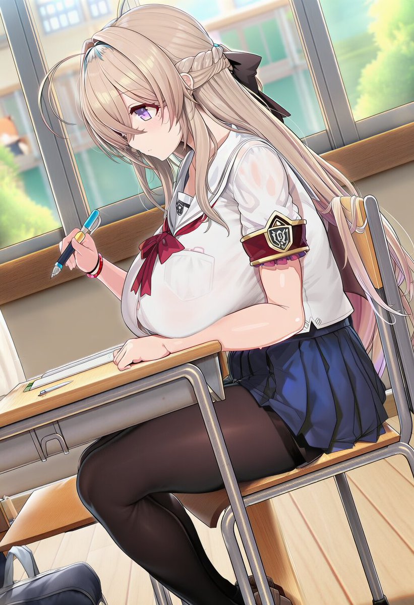 よその娘です、お借りしました。
ぬぺぬぺちょんげりさん(@nupe_doa)の琹紗(ことさ)ちゃんです。
学生服を着てるならやっぱ青春、春夏秋冬を眺めていたい。 