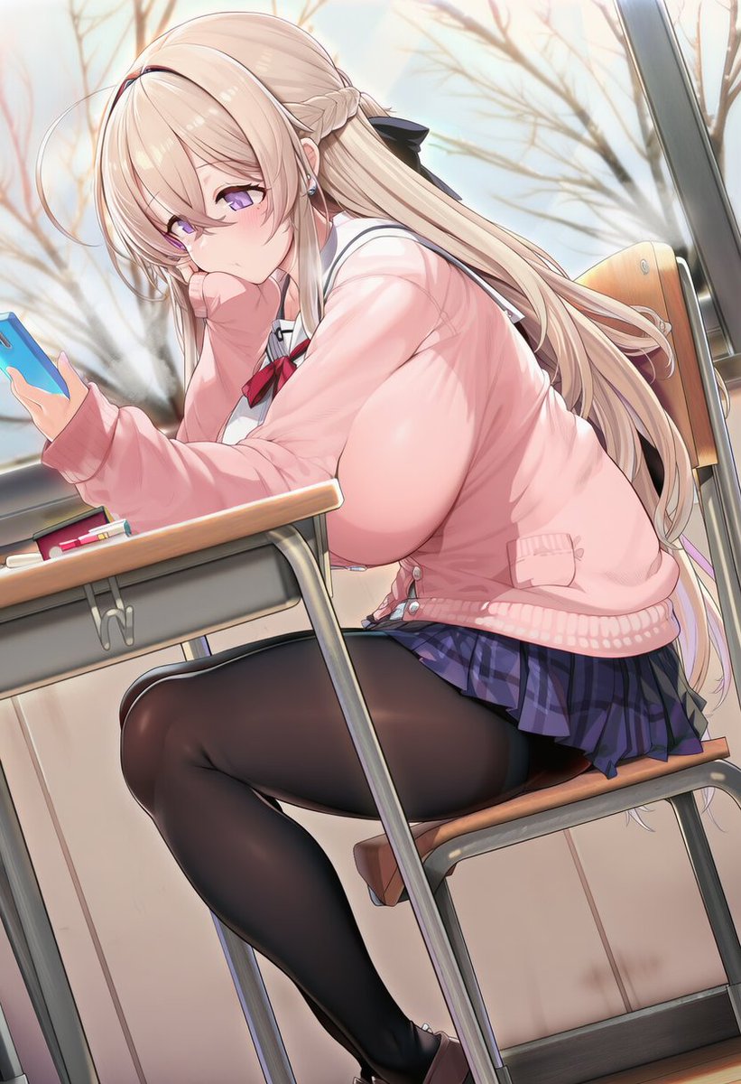 よその娘です、お借りしました。
ぬぺぬぺちょんげりさん(@nupe_doa)の琹紗(ことさ)ちゃんです。
学生服を着てるならやっぱ青春、春夏秋冬を眺めていたい。 