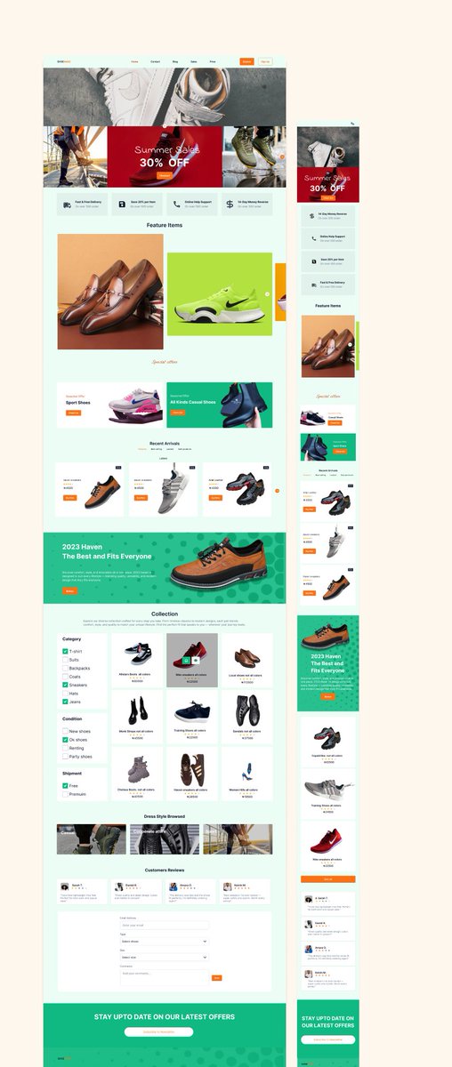 EaglCode's tweet image. Just wrapped up a clean, modern shoe e-commerce website design ๐
My goal was to blend style with simplicity โ making shopping effortless and inspiring for every step you take.
Excited to share this one! #UIDesign #Ecommerce #webdesigntutorial