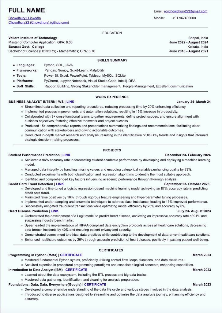 heytafsirul's tweet image. This CV helped many people getting a interview calls from Google, Amazon, Microsoft, Netflix, Apple and others.

I am sharing the exact ATS 91%  editable templates with you ❤️

Retweet &amp;amp; Reply &quot;CV&quot; to get it for free

[Must be following]
so that I can DM you.