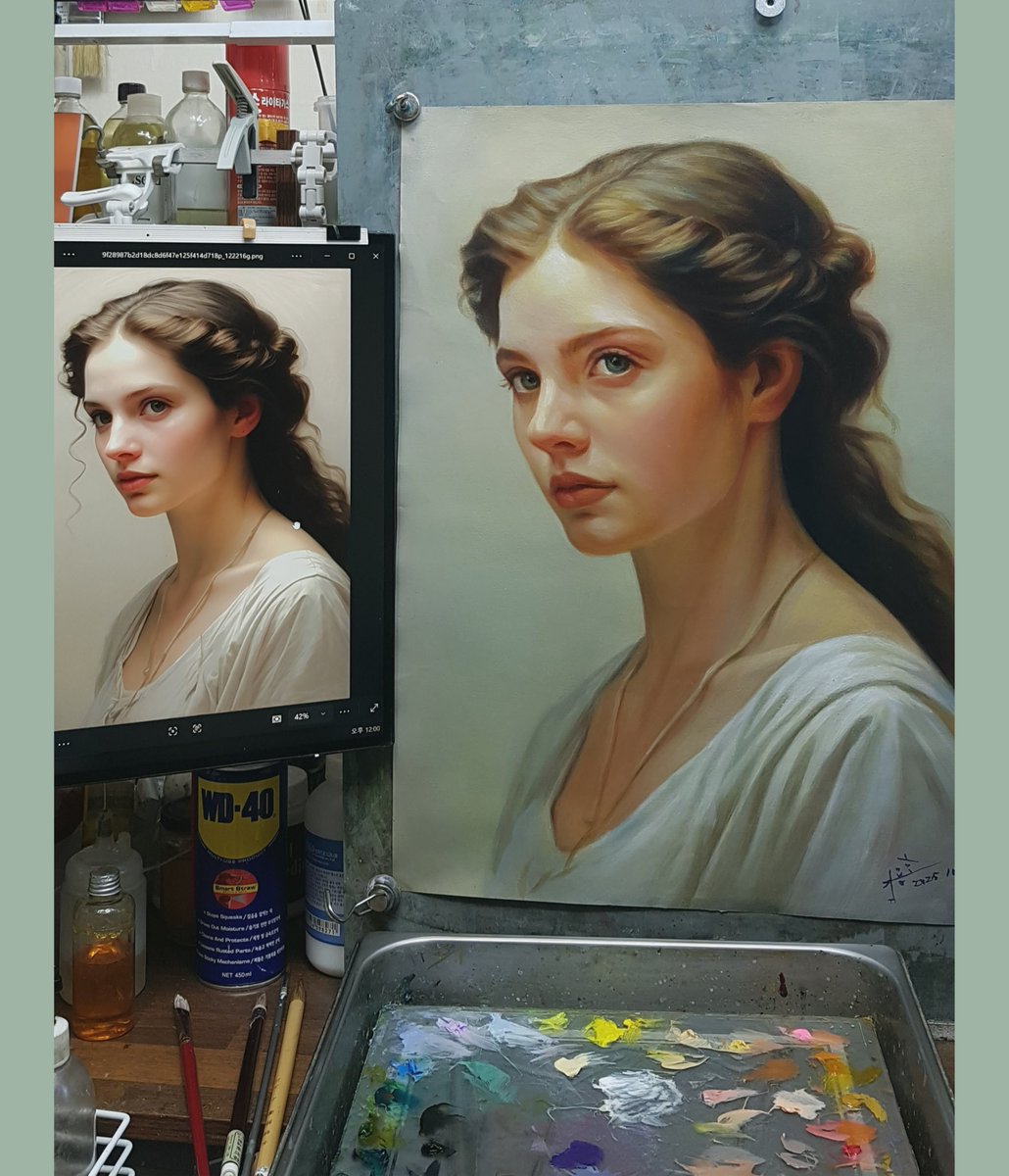 comacoco's tweet photo. 39x54cm 2025.10 oilpainting #김용호 comaxone #idus #아이디어스 #customportraitpainting #custompainting #oilpaintingportrait #그림주문제작 #인물화주문제작 #초상화주문제작 #유화 #portraitpainting #인물화 #oilpainting #초상화 https://t.co/JgN8Sd0HH4