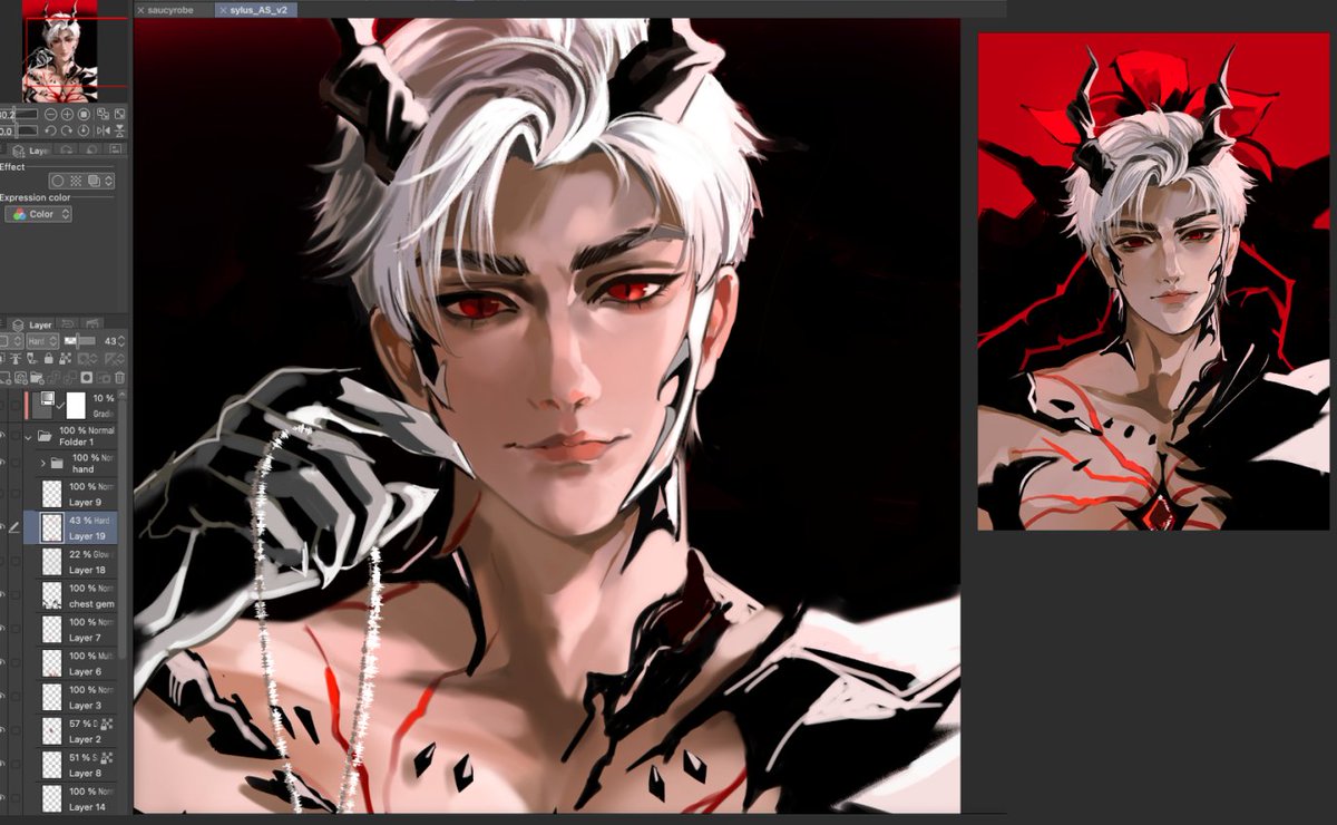 Painting over old Sylus abyssal sovereign drawing now that im less rusty and his rerun is coming soon