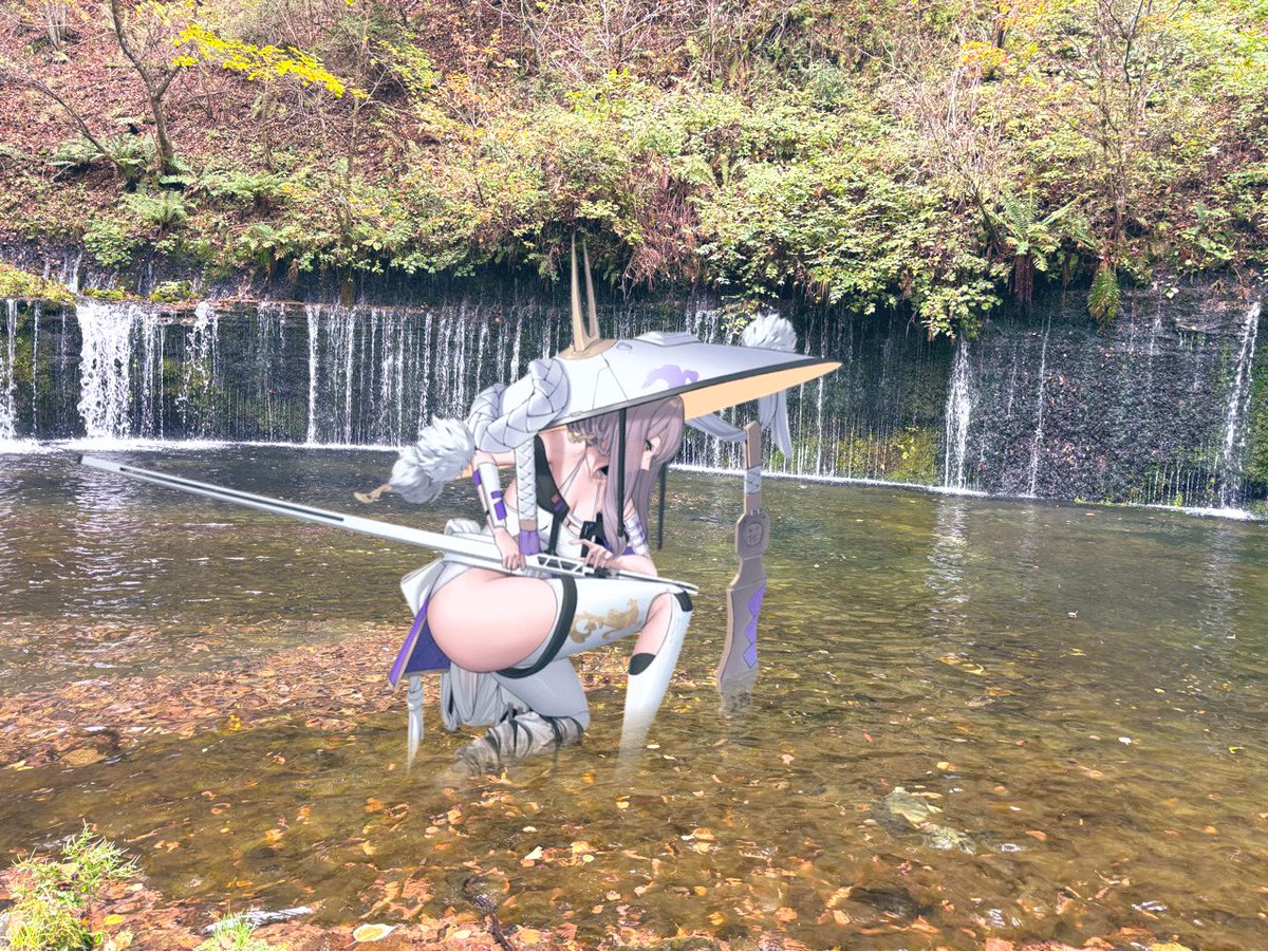 白糸の滝に来てます✨️