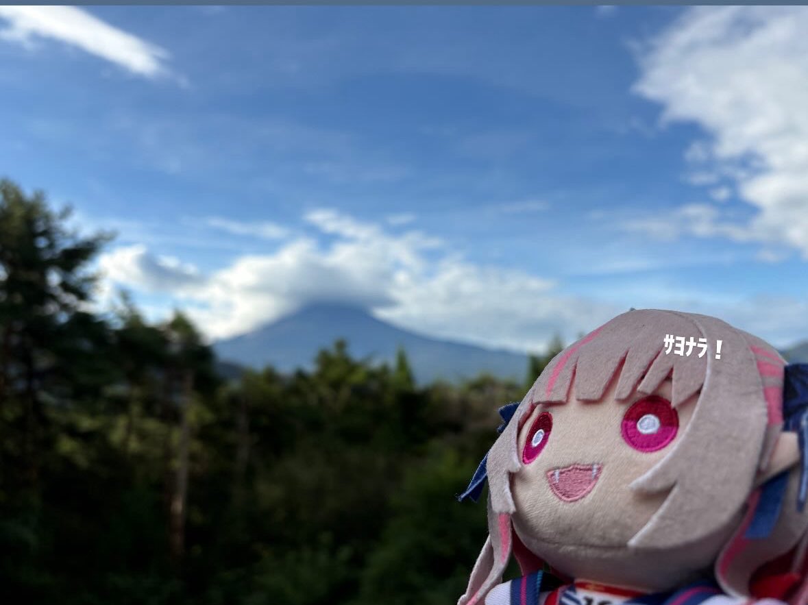 りりむ、富士山にばいばいだよ。