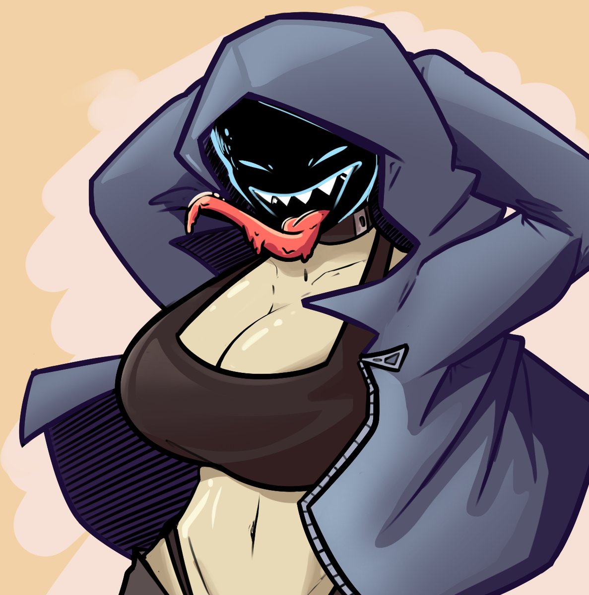 sometimes when I don't know what to draw I open up my bookmarks and pick the first design I find

anyway. here's a lazy drawing of Polus, a character designed and owned by <a href="/KingMegArt/">King Meg 👑🦈</a> :3