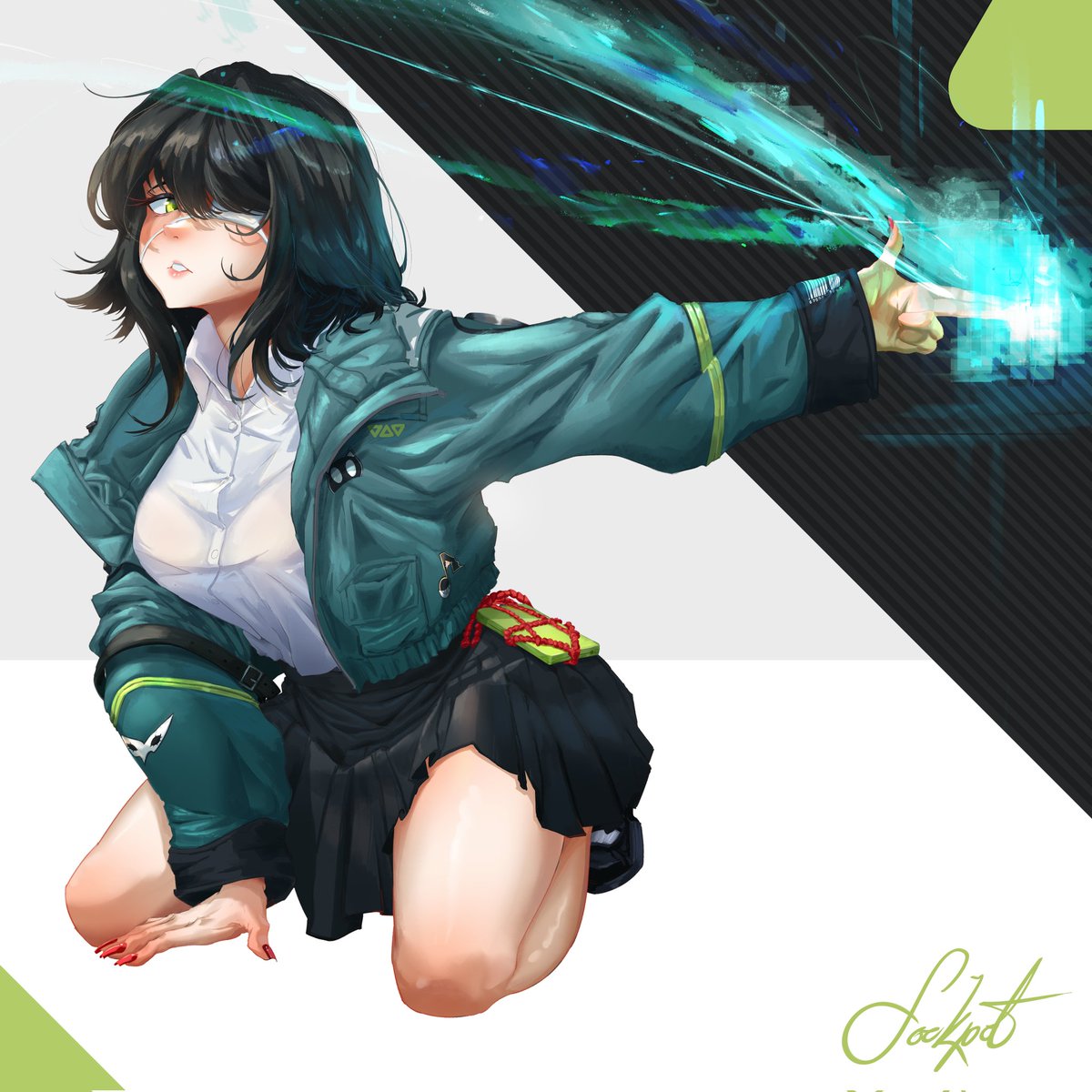 Sockpot_uwu's tweet photo. Another commission finished! Had fun redesigning Panchiko with KC🔥💚

#art #anime #illustration #digitalart #animeartist #Commission https://t.co/0uFuadY5Mh