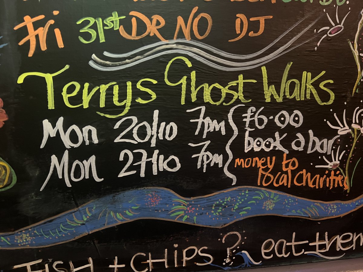 The Champ in Appledore have an amazing spooky event happening over the next 10 days.l  Terry’s Ghost Walks and stories by the fire - 20th and 27th !