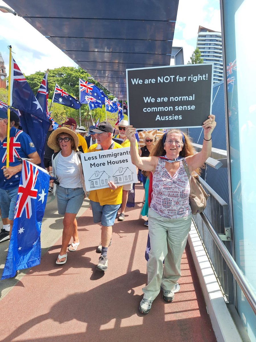SustPopAus's tweet image. and more of our signs at #MarchForAustralia Brisbane-