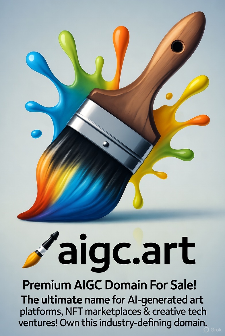 ThomasZhong2's tweet image. 🎨aigc.art - Premium AIGC Domain for Sale!

The ultimate name for AI-generated art platforms, NFT marketplaces &amp;amp; creative tech ventures! Own this industry-defining domain.

#AIGC #AIArt #GenerativeAI #DigitalArt #Artist #NFT
#ArtificialIntelligence #Video #aivideo