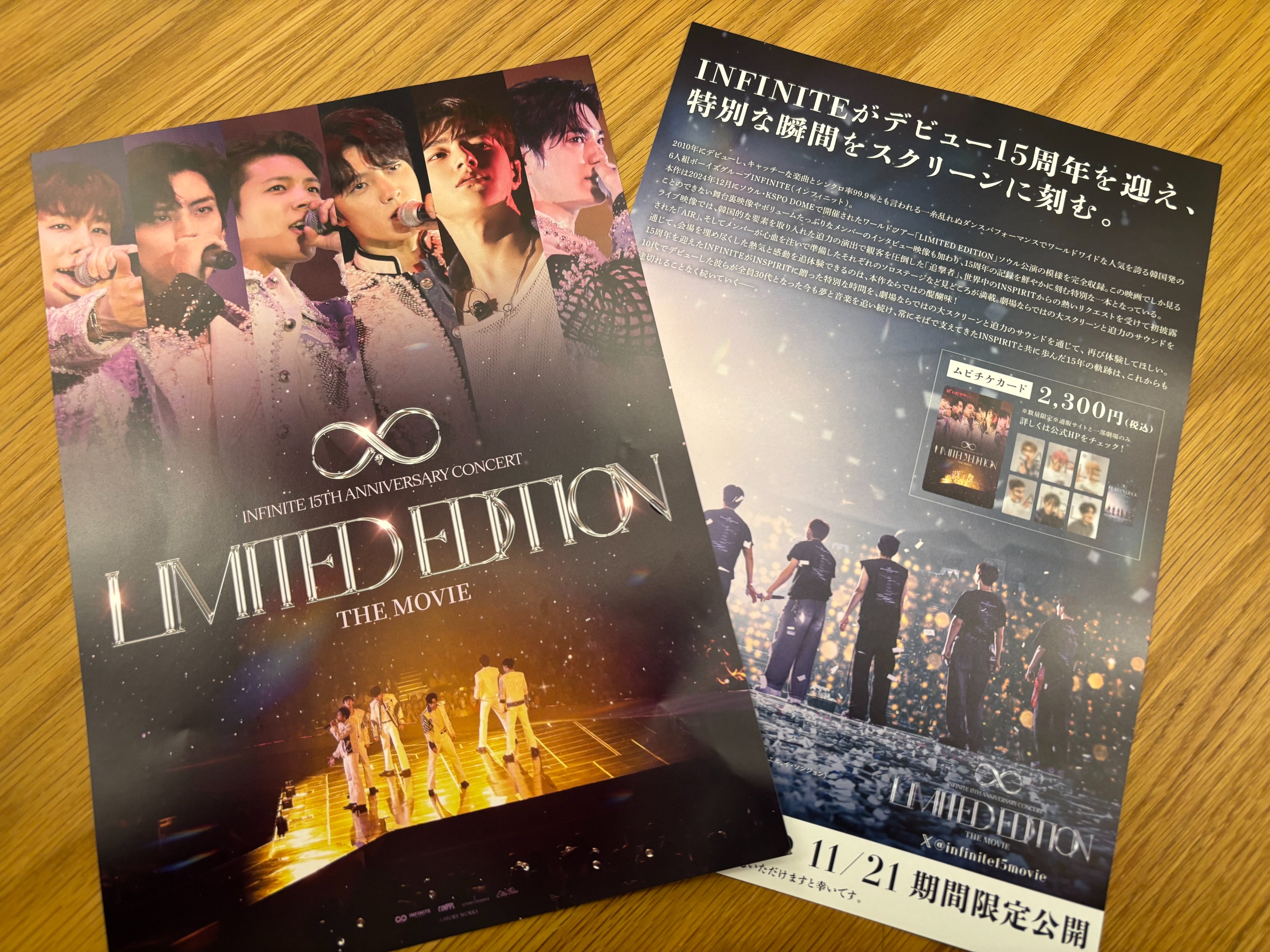 INFINITE 映画試写会スペシャルチケット INFINITE 15TH ANNIVERSARY CONCERT LIMITED EDITION THE MOVIE