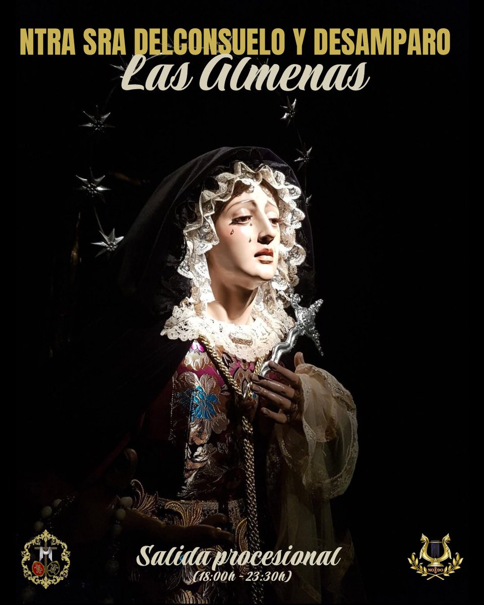 ¡𝐇𝐨𝐲 𝐭𝐨𝐜𝐚𝐦𝐨𝐬!

Llenos de alegría recibimos éste 19 de Octubre, hoy volveremos a acompañar un año más a nuestra querida @LavatorioAlmena y su bendita madre del Consuelo y Desamparo, por las calles de su barrio de Las Almenas. 
#SuenalaUMHispalense