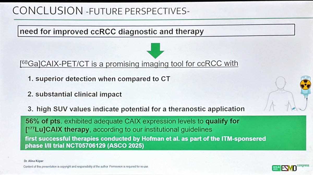 dralvaropinto's tweet image. [68Ga]Ga-DPI-4452 PET/CT for staging of patients with clear cell renal cell carcinoma #ESMO25