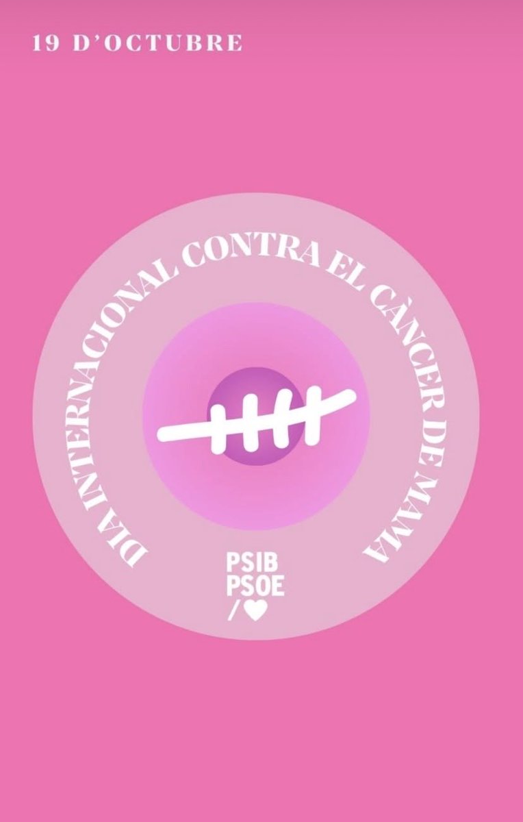 🩷 Avui pensam en totes les dones que lluiten, en les que han superat la malaltia i en les que ens han deixat massa aviat. No estau soles. Més recerca, més cures, més vida.