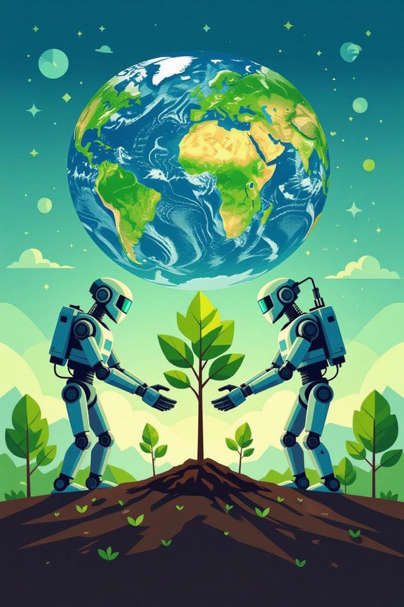 foxtail808's tweet photo. Robots with hearts of green — planting hope, one tree at a time, to heal our magical Earth 🌱🤖✨
#MagicalEarth #RobotForNature #GreenFuture #EcoRevolution #TreeOfHope #NatureHeals #PlanetMagic #TechForGood https://t.co/e7JlxjSW4h