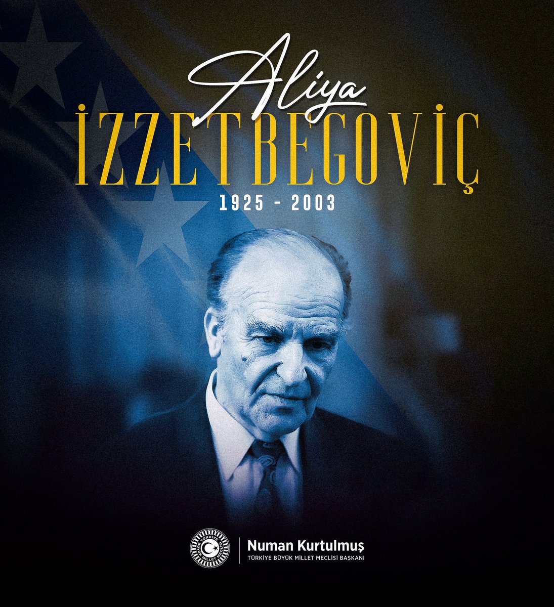 Bosna Hersek’in kurucu Cumhurbaşkanı, büyük dava ve devlet adamı Aliya İzzetbegoviç’i vefatının yıl dönümünde rahmetle ve şükranla anıyoruz.

Halkının onuruna gölge düşürmemek için gösterdiği büyük cesaret ve direniş, bugün de mazlum ve masum halkların adalet ve özgürlük