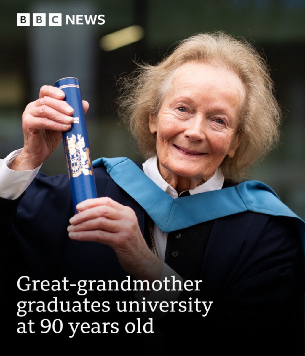She’s not “a great-grandmother.”
She’s Maryette McFarland - a woman who graduated university at 90 with a degree in English Literature.
Say her name. Say her achievement.
Women don’t stop achieving, the world just stops giving them credit.