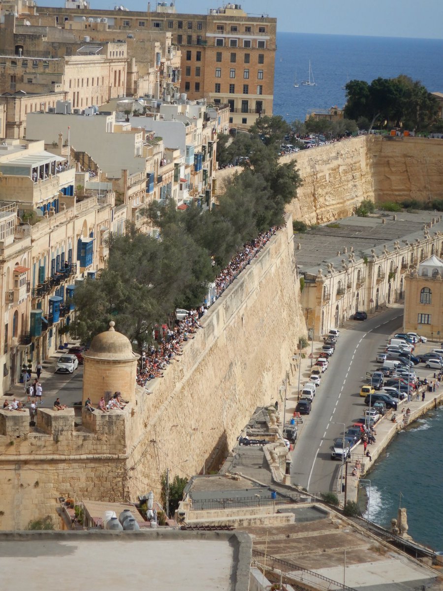 Fantastic to watch the start of the <a href="/RolexMiddleSea/">Rolex Middle Sea Race</a> Race on the Grand Harbour beside Valletta 🇲🇹. Large crowds watching from the foreshore and some impressive boats. Potentially the most spectacular start venue for any yacht race with the knights’ fortifications as backdrop.