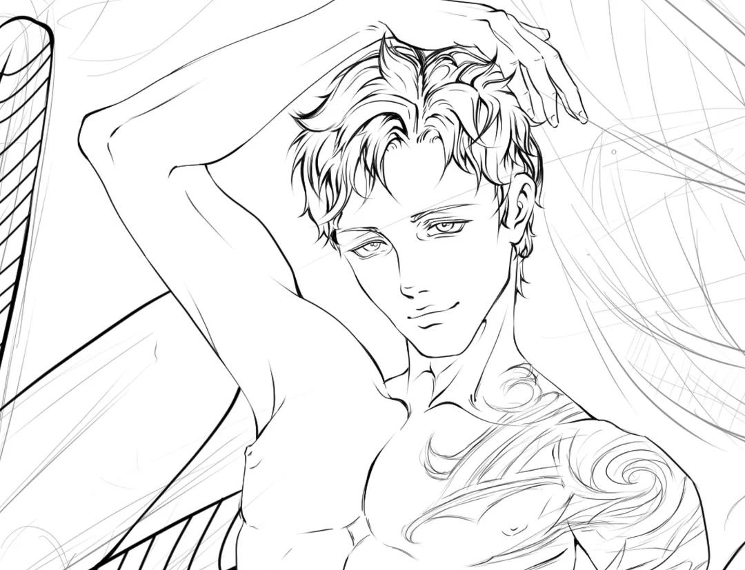 Sojo_here's tweet photo. WIP - #birdsofshangrila #BL #ranmaru https://t.co/NLmkN3pTGq