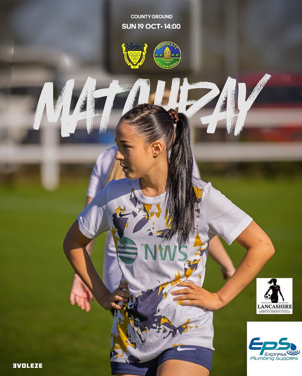 🎙️Ladies Senior “A” Team Matchday

Good luck to all involved 💙🫶💛

🆚 Penrith Ladies Development
🏆 Lancashire Women's County League 
🏟️ County Ground, CA28 9DB
📆 Sun 19th Oct
⏰ KO 2.00pm

Thank you to <a href="/amentum_corp/">amentum</a> for their continued support 💙🫶💛