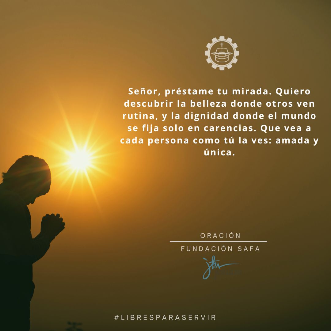 Hazme ver con tus ojos
Señor, préstame tu mirada. Quiero descubrir la belleza donde otros ven rutina, y la dignidad donde el mundo se fija solo en carencias. Que vea a cada persona como tú la ves: amada y única.

<a href="/educsi/">Educación Jesuitas</a> <a href="/JesuitasESP/">Compañía de Jesús</a> <a href="/pastoralsj/">pastoralsj</a> @ldefsj #educsi #pastoralsj