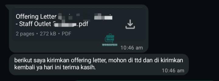 worksfess's tweet image. Work! Oktober, O nya apa? Offering Letter. Alhamdulillah, akhirnya sender kerja lagi guys, after 3 bulan nganggur 🥹