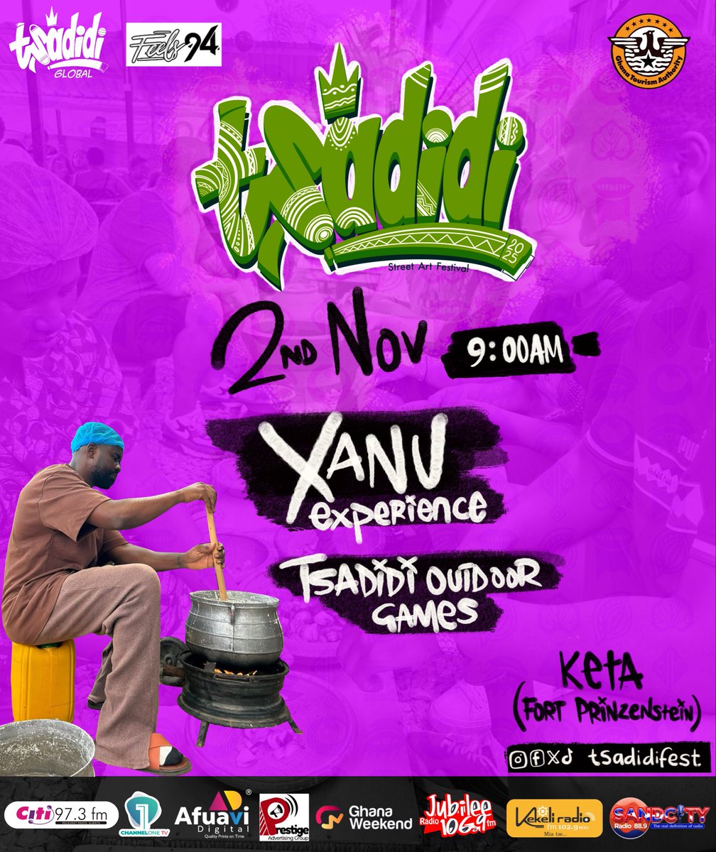 glennsamm's tweet photo. Join us in Keta for @tsadidifest Tsadidi Street Art Festival from the 31st October to 2nd November. 

Let's celebrate creativity together and be part of this unforgettable experience

#tsadidi #tsadidifest https://t.co/d1qR0w9xr4